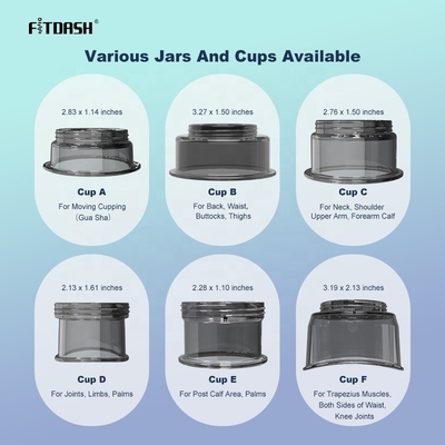 ABS PC Fitdash Combinazione Ricaricabile Multi Funzione Smart Electric Cupping Cups Terapia