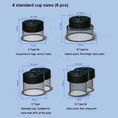 Set di cupping elettrico di riscaldamento certificato EMC per massaggi elettrici intelligenti e terapia corporea