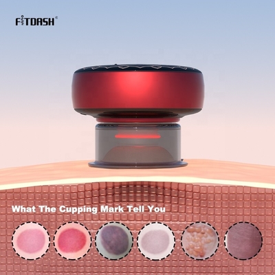 Fitdash 5 Livelli Terapia di Cupping a pressione negativa con vibrazione di riscaldamento Luce rossa