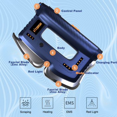 30W Massaggiatore Corporeo Intelligente per Terapia Termica EMS con rilascio miofasciale IASTM