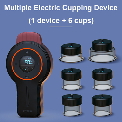 Controllo del pulsante 3.7V/1800mAh Dispositivo elettronico di cupping Massaggiatore con terapia della luce rossa