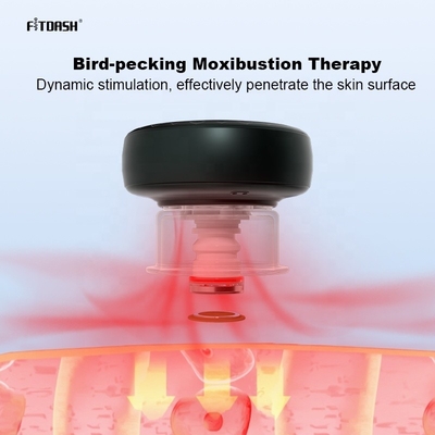 Tipo C 5V-2A Porta di ricarica Fitdash Smart Cupping Massager con trattamento di moxibustione