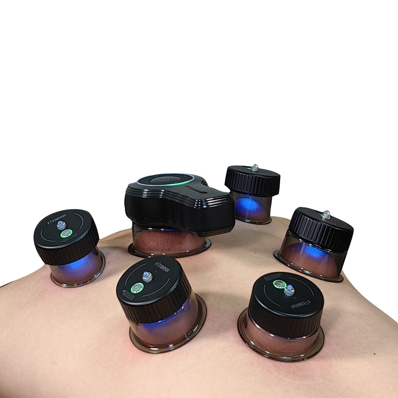Strumento di classe II Fitdash Smart Dynamic Cupping Therapy Set con luce rossa e tazze di raschiatura