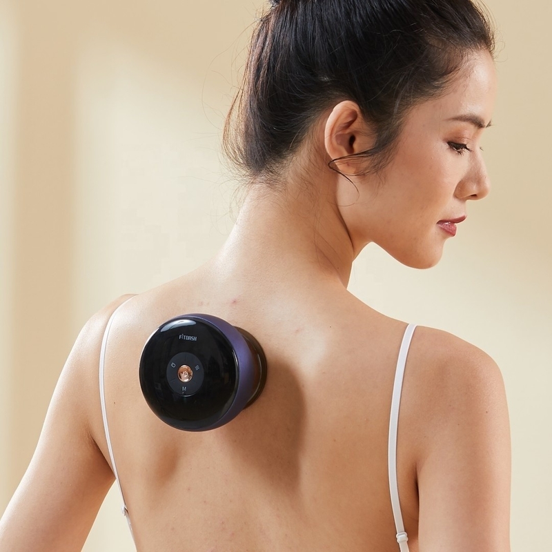 Massaggiatore elettrico per cupping di tipo C con resistenza di aspirazione da 60 a 0 kPa e terapia con luce rossa