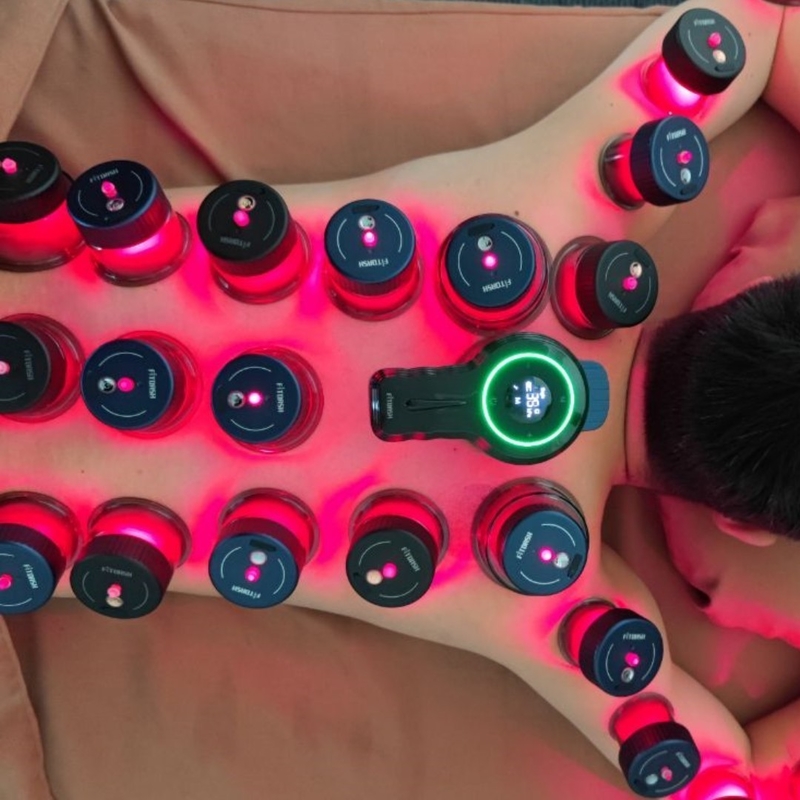 Potente Fitdash Vacuum Cupping Therapy Machine 650nm luce rossa per alleviare il dolore del corpo